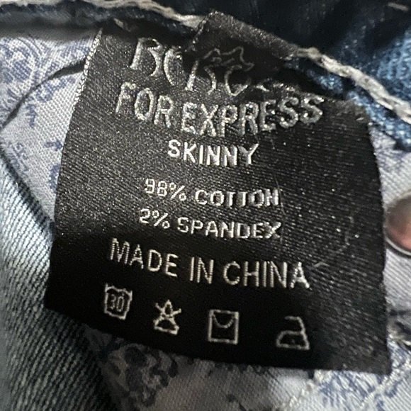 Express Vintage Rerock Skinny Leg Light Denim Women’s Blue Jeans Size 0R - Picture 10 of 13